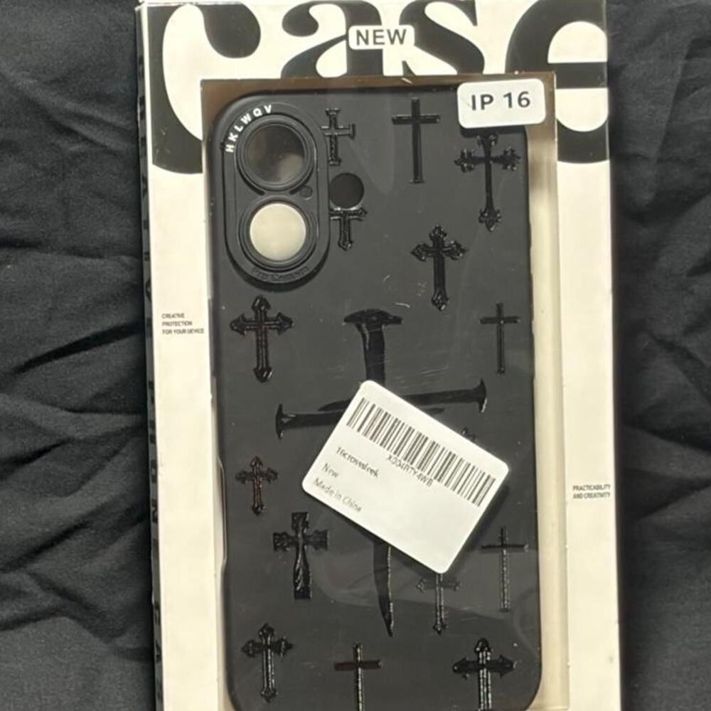 🚨 Goth Christian Black Cross iPhone 16 Case. 📱